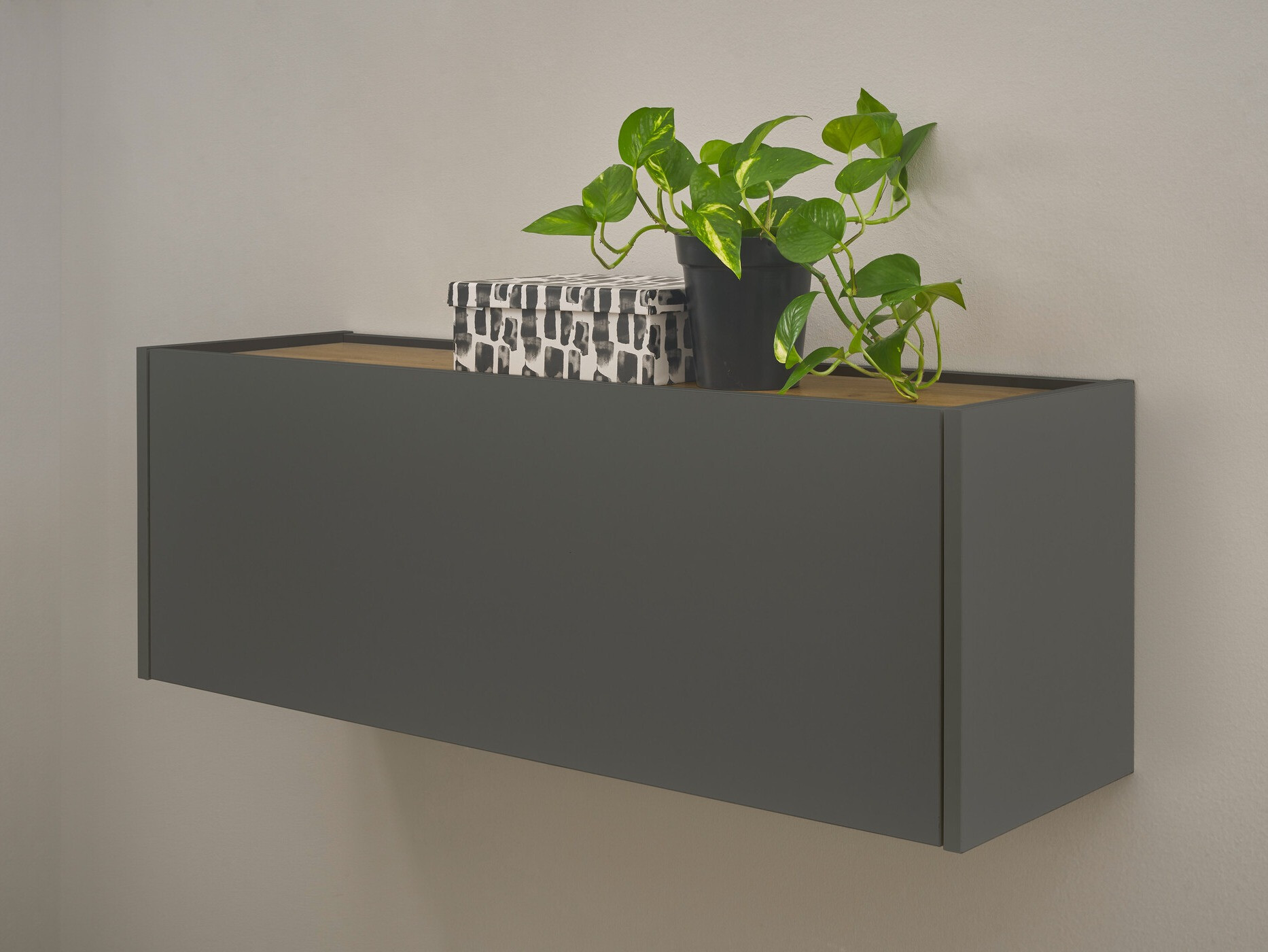 Fali szekrény Elbsori 109 (Antracit + Wotan tölgy)