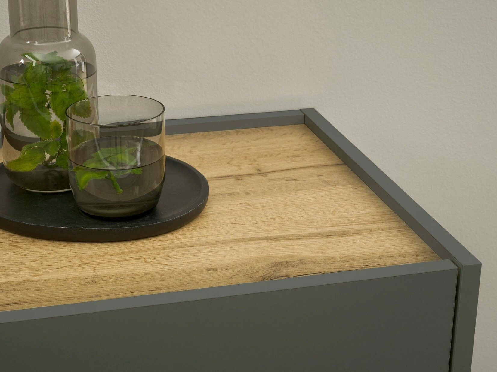 Fali szekrény Elbsori 109 (Antracit + Wotan tölgy)