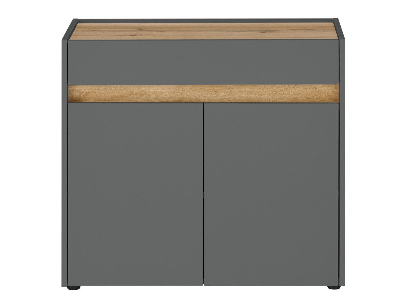 Komód Elbsori 110 (Antracit + Wotan tölgy)