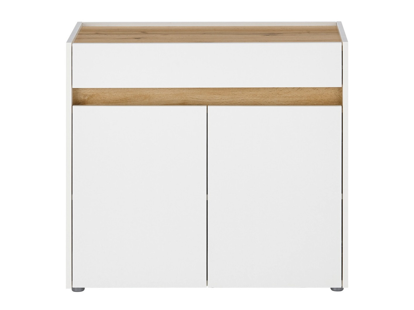 Komód Elbsori 110 (Fehér + Wotan tölgy)