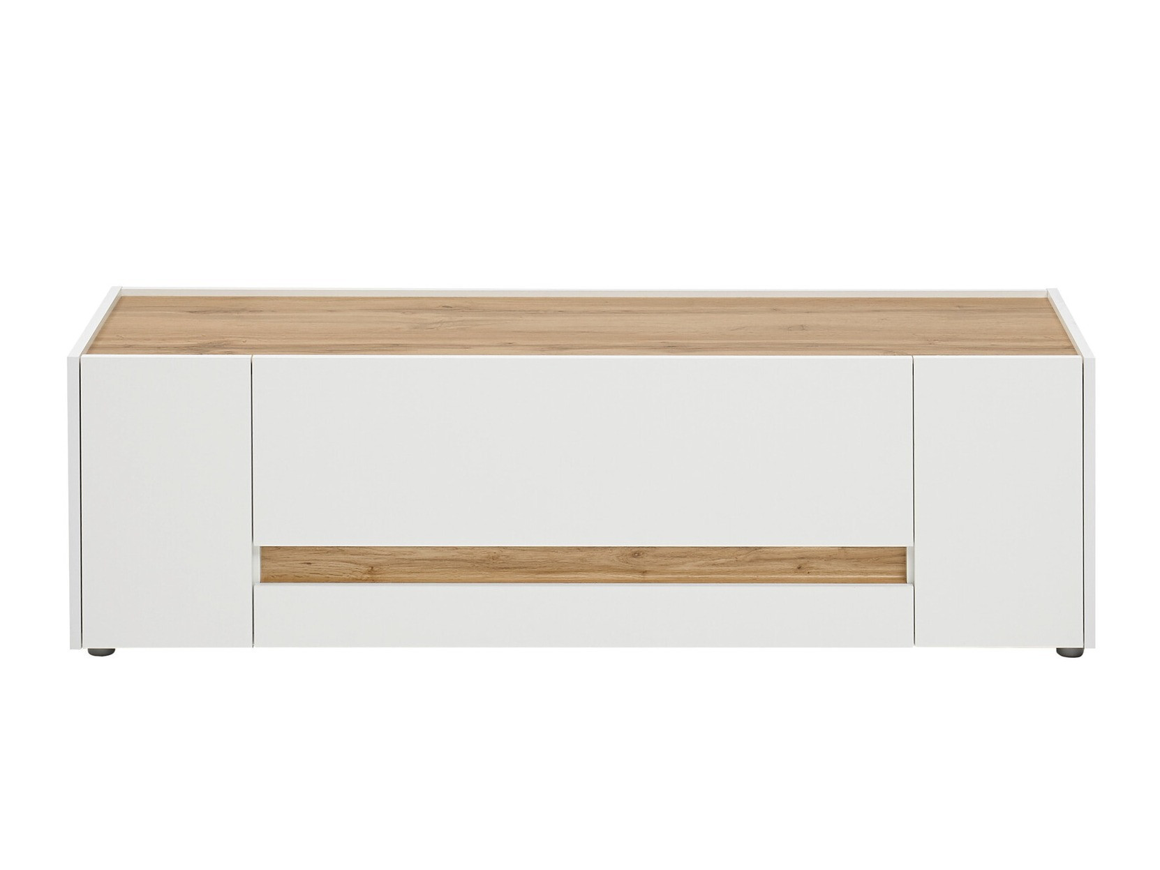 TV-állvány Elbsori 114 (Fehér + Wotan tölgy)