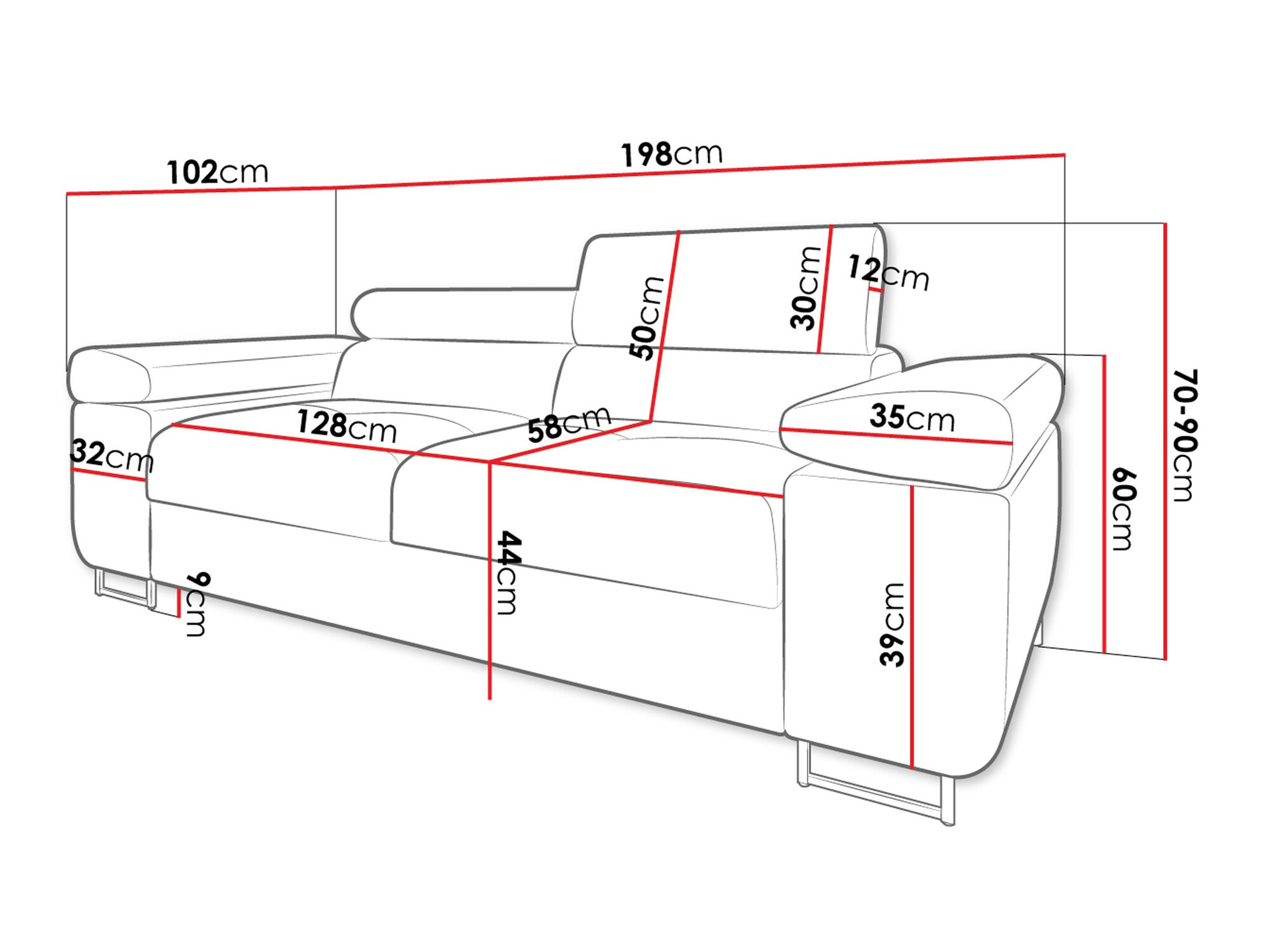 Kanapé Comfivo Eliferu 105 (Soft 029 + Lux 05)