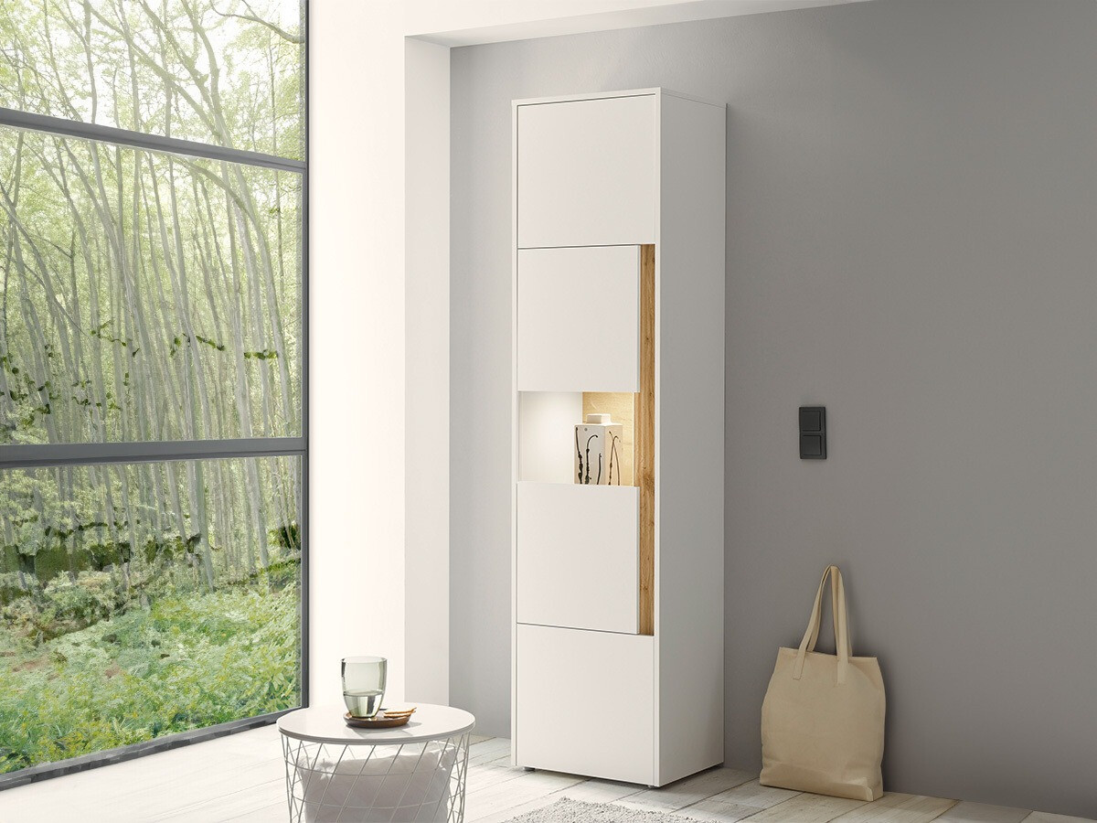 Könyvespolc Elbsori 100 (Fehér + Wotan tölgy)