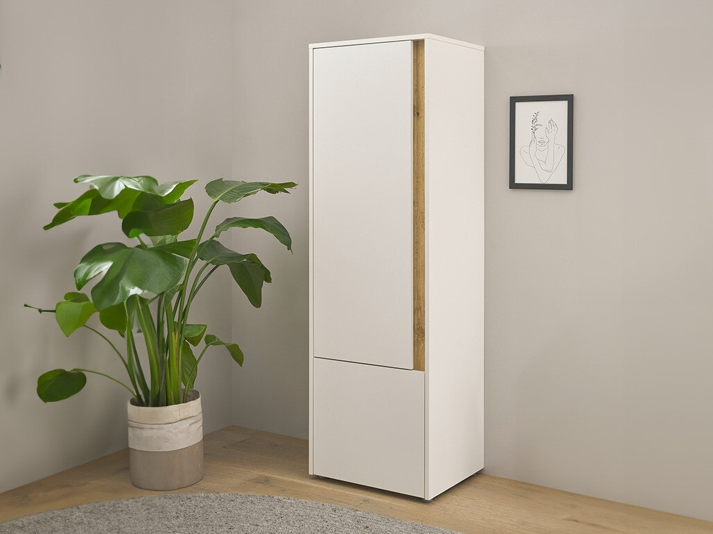 Könyvespolc Elbsori 104 (Fehér + Wotan tölgy)