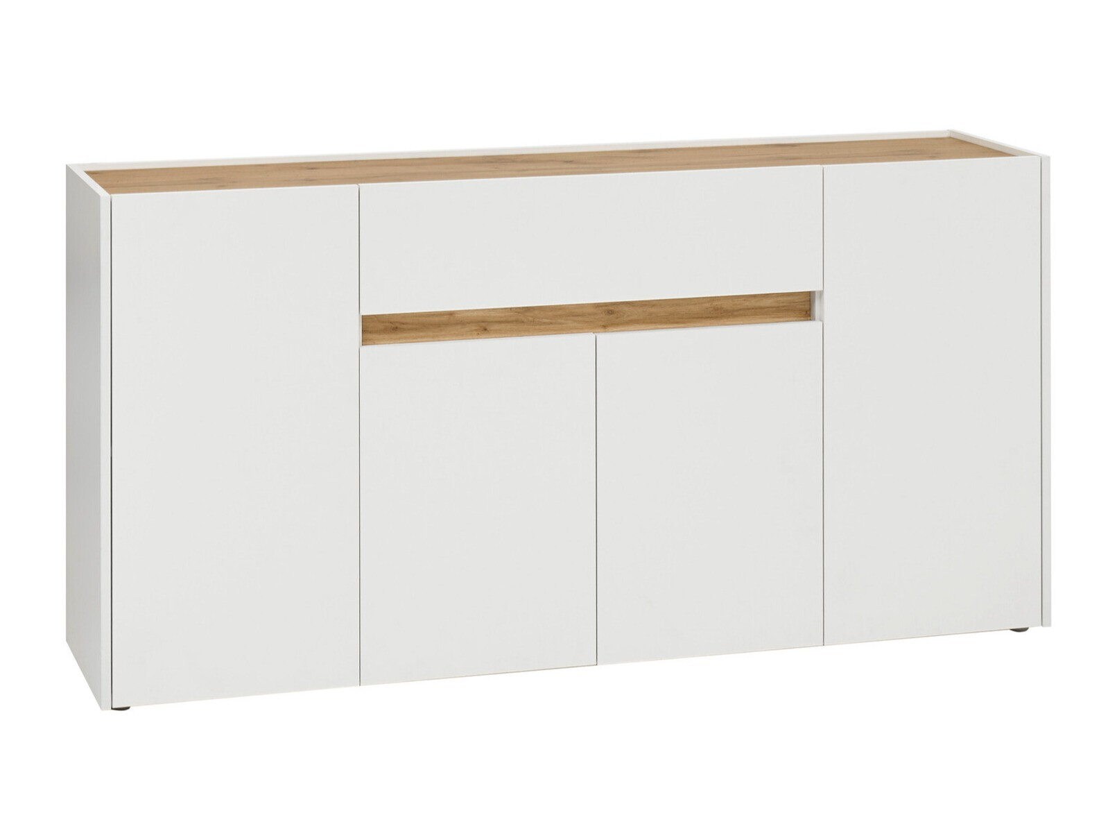 Komód Elbsori 117 (Fehér + Wotan tölgy)