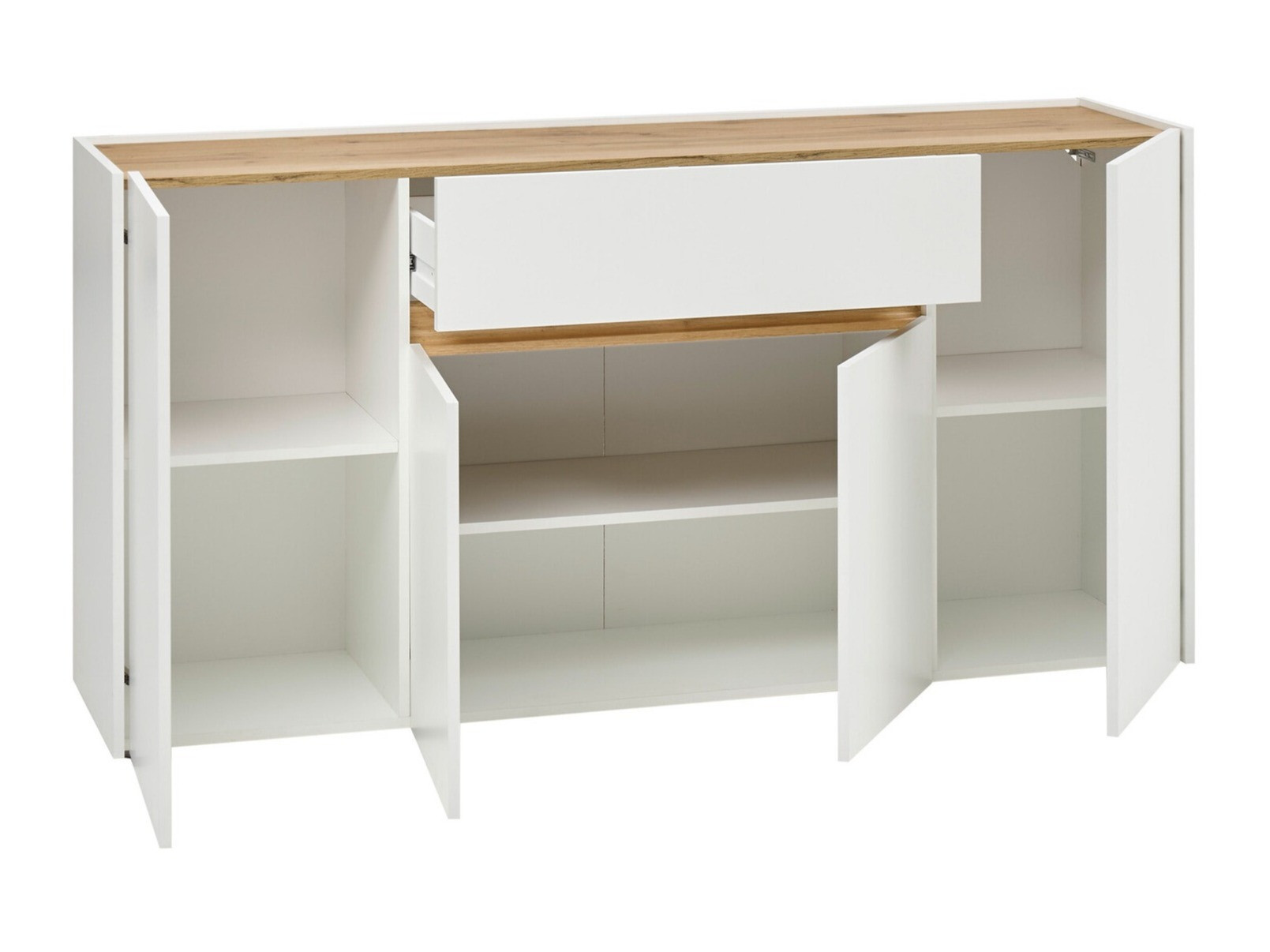 Komód Elbsori 117 (Fehér + Wotan tölgy)