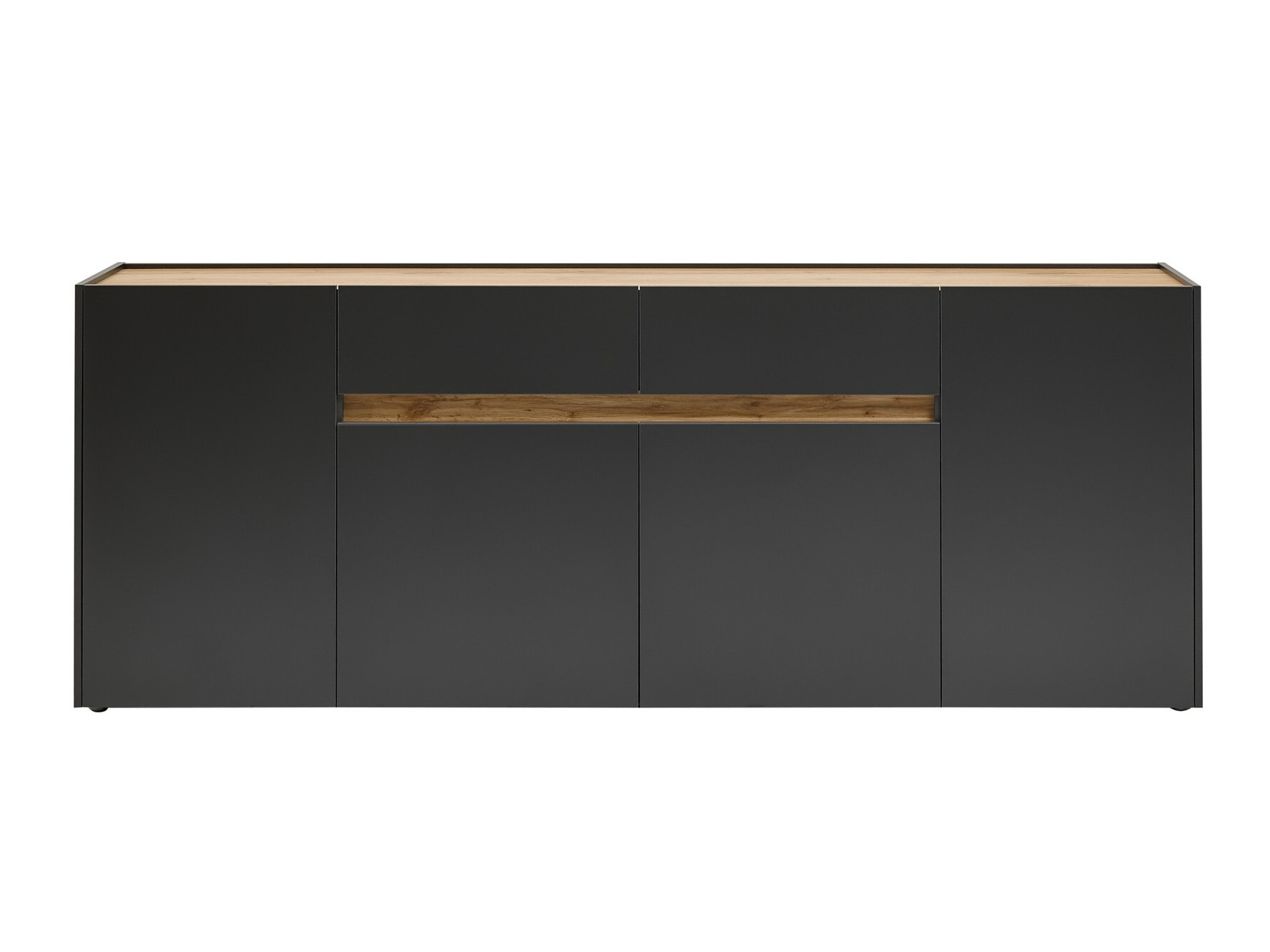 Komód Elbsori 118 (Antracit + Wotan tölgy)