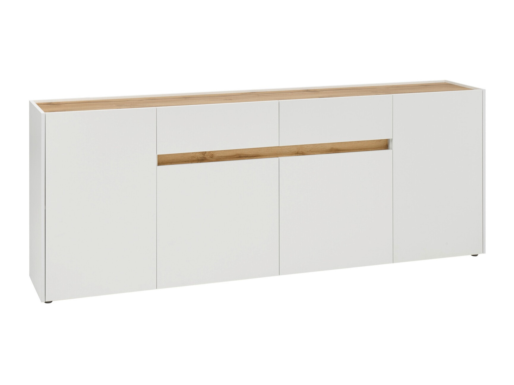 Komód Elbsori 118 (Fehér + Wotan tölgy)