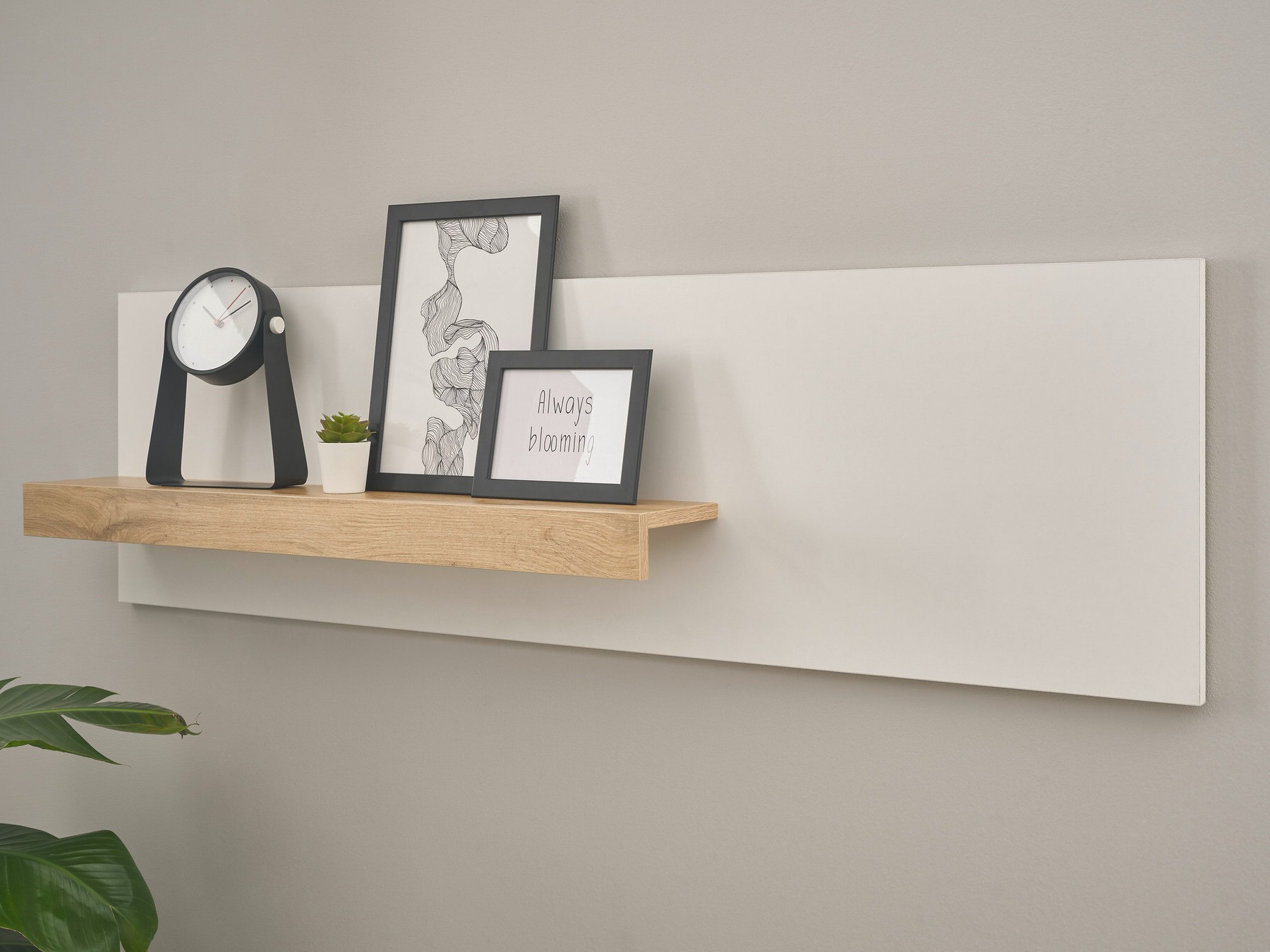 Fali polc Elbsori 125 (Fehér + Wotan tölgy)