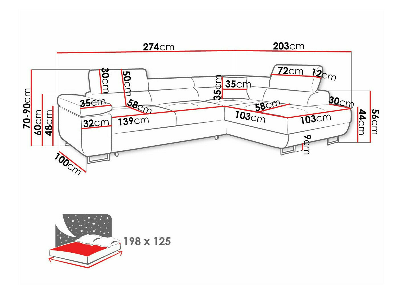Sarokkanapé Comfivo Vinetum I (Venus Velvet 2927)