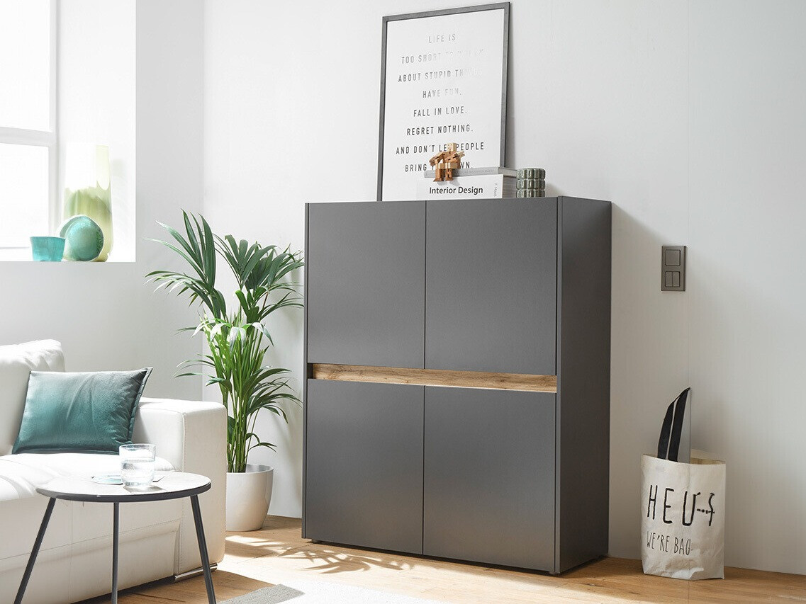 Szekrény Elbsori 111 (Antracit + Wotan tölgy)