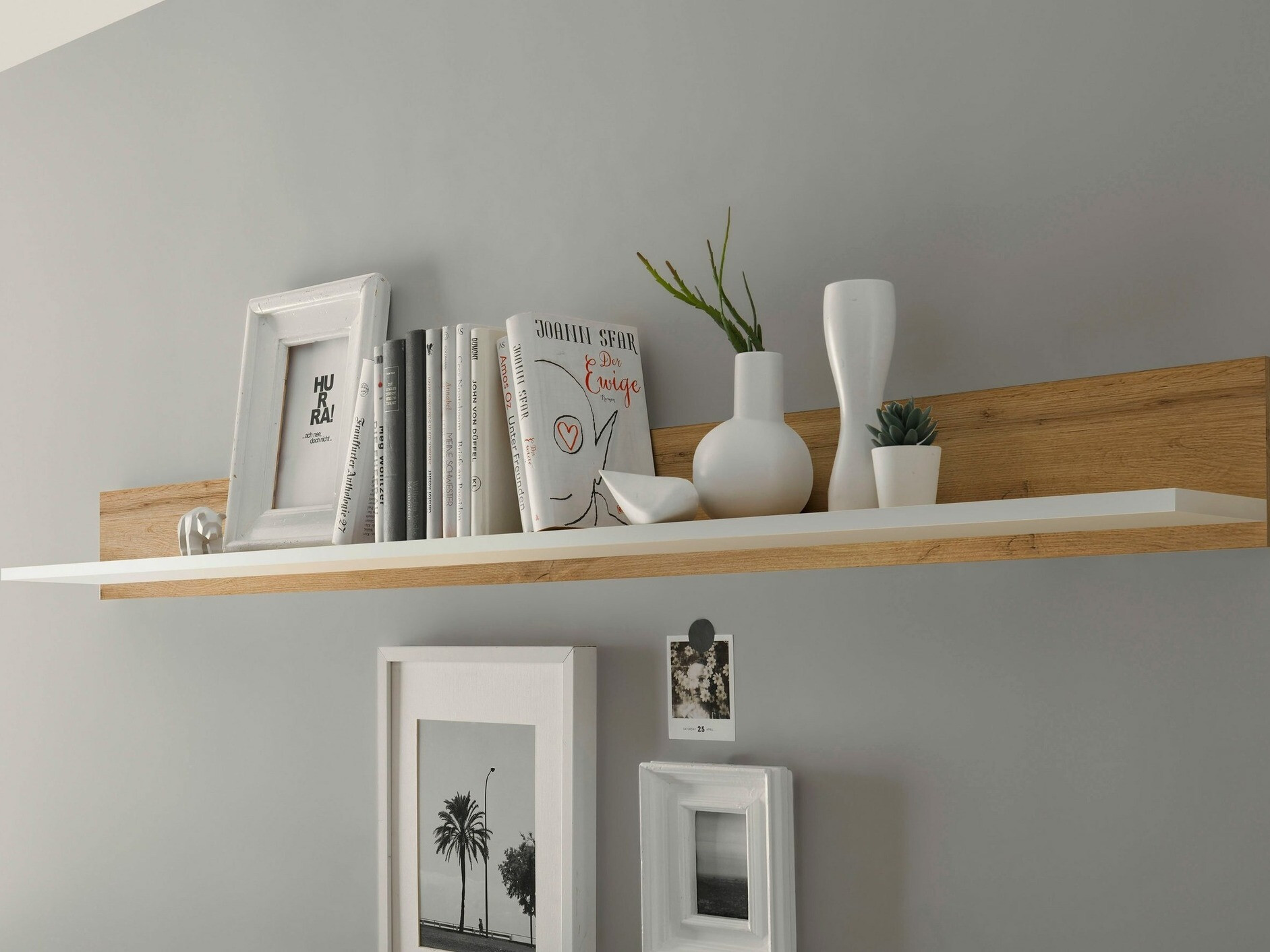 Fali polc Elbsori 126 (Wotan tölgy + Fehér)