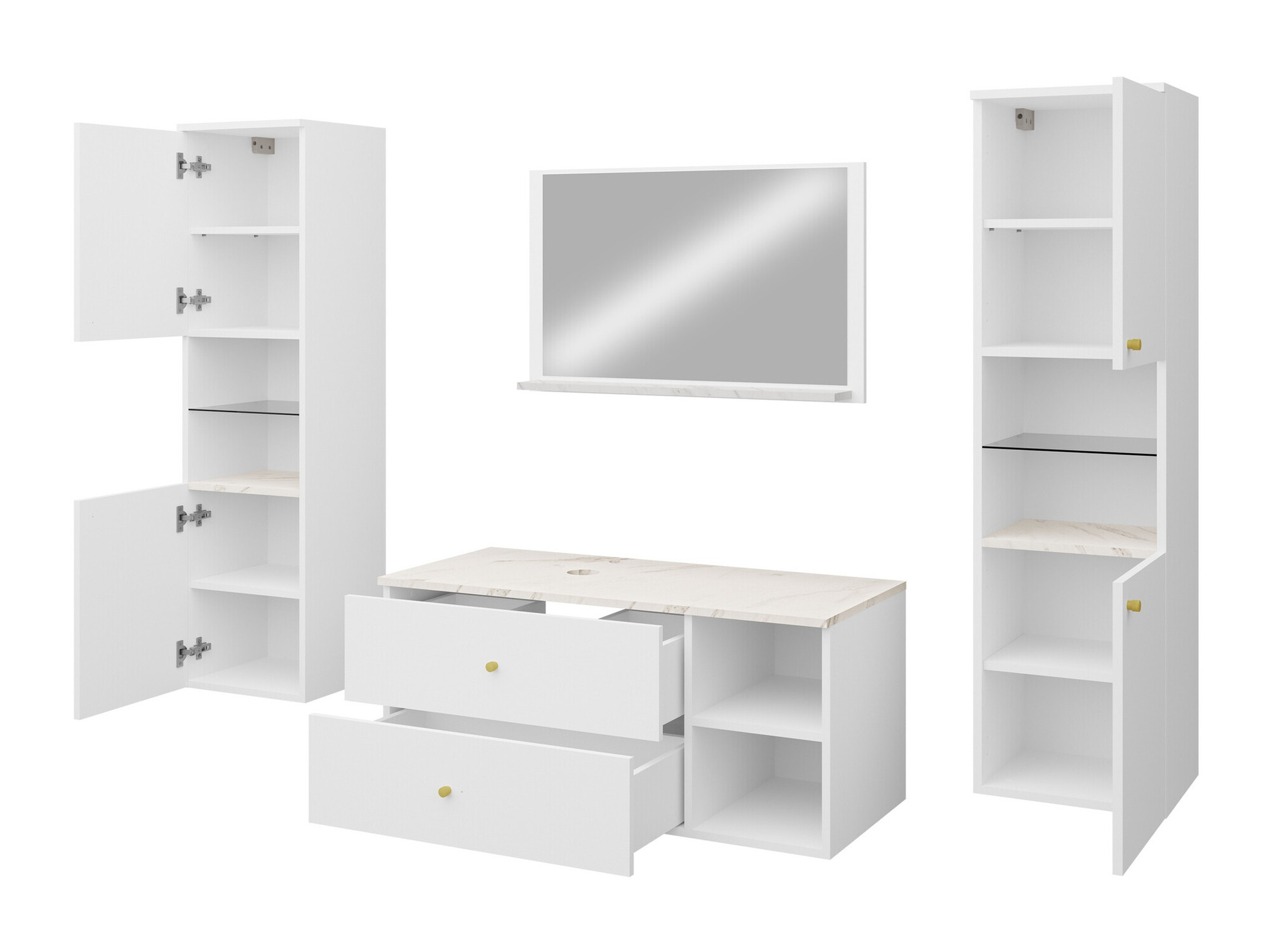 Fürdőszoba garnitúra Ophruvi 102 (Fekete)