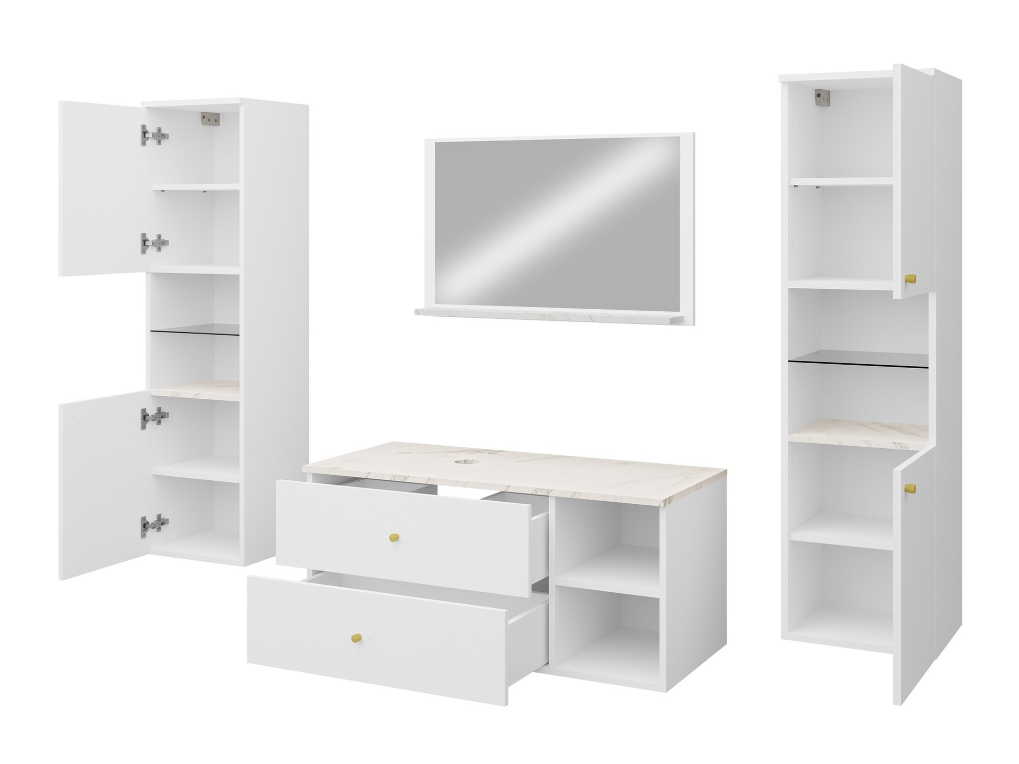 Fürdőszobai garnitúra Ophruvi 102 (Fekete)