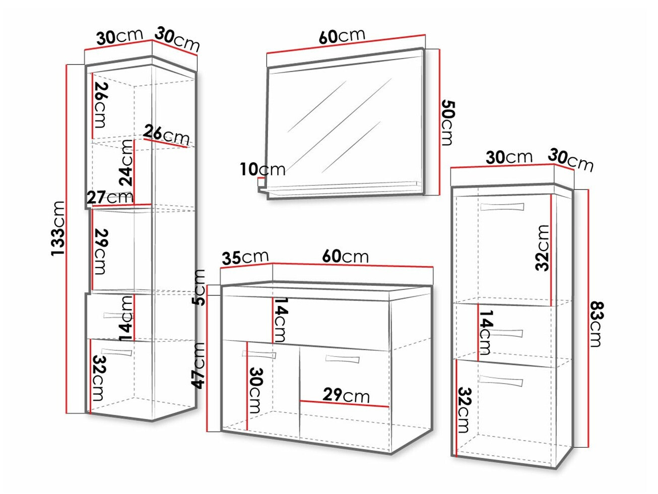 Fürdőszoba garnitúra Sarasota 161