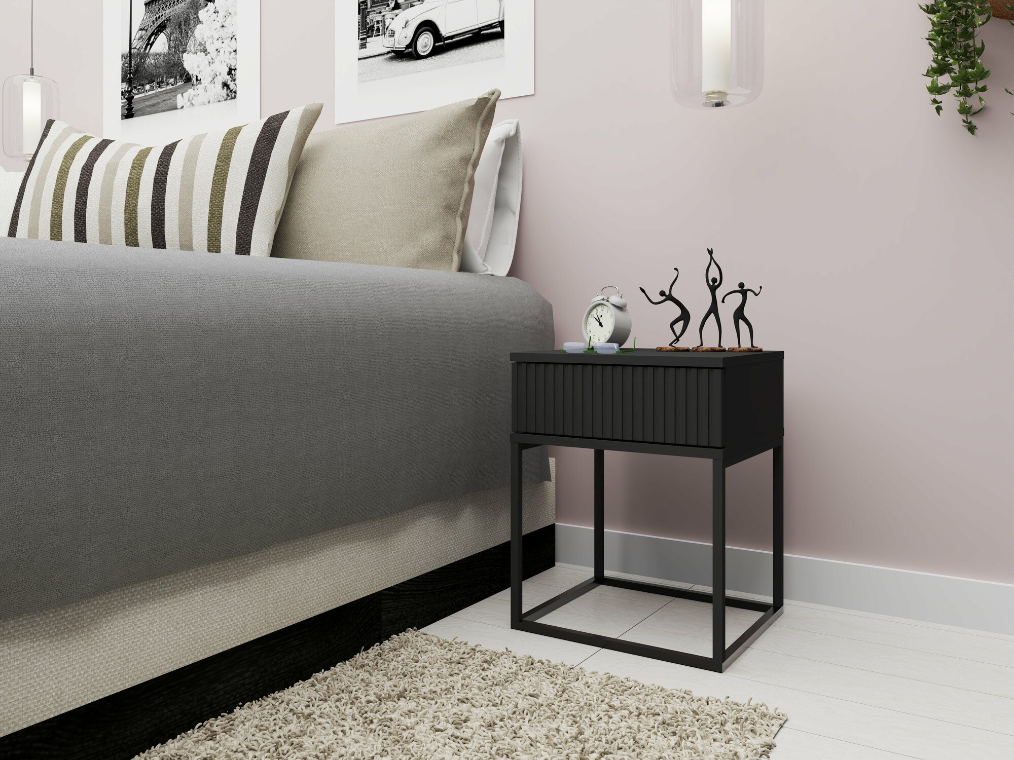 Éjjeliszekrény Bristol 189 (Antracit)