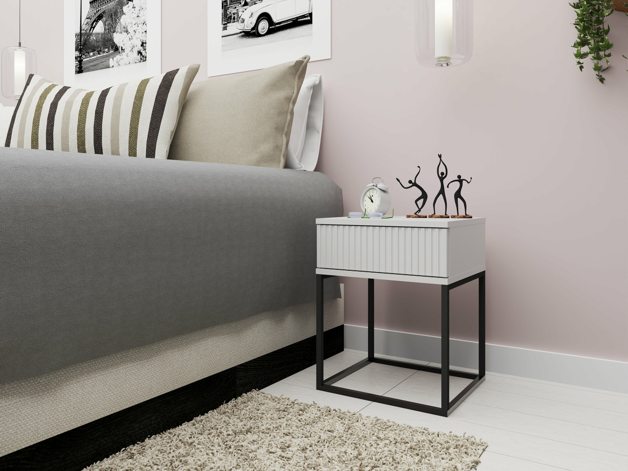 Éjjeliszekrény Bristol 189 (Fehér)