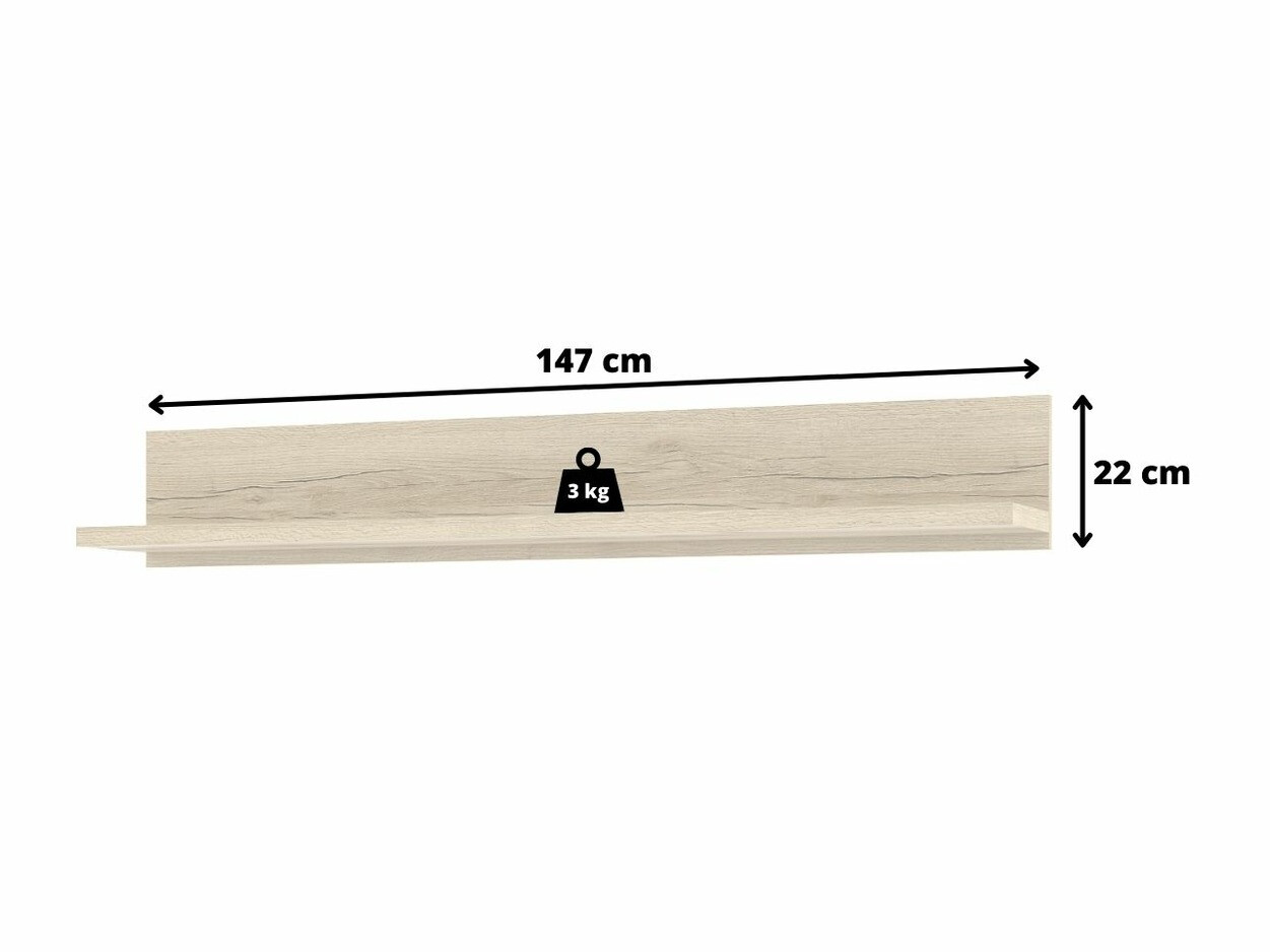 Fali polc Tornua 100 (Sötét lucfenyő)