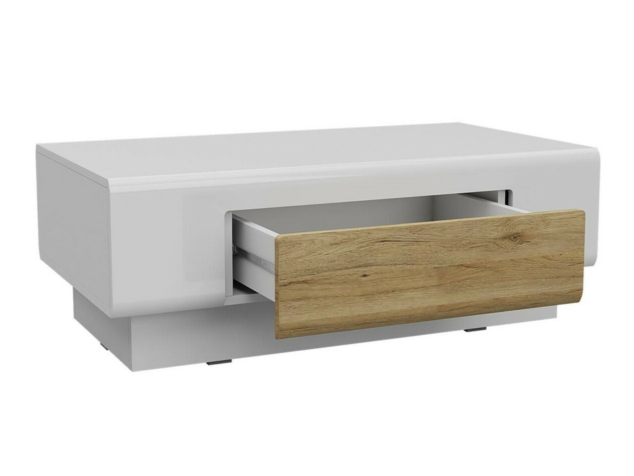 Dohányzóasztal Torsone 111 (Fehér + Fényes fehér)