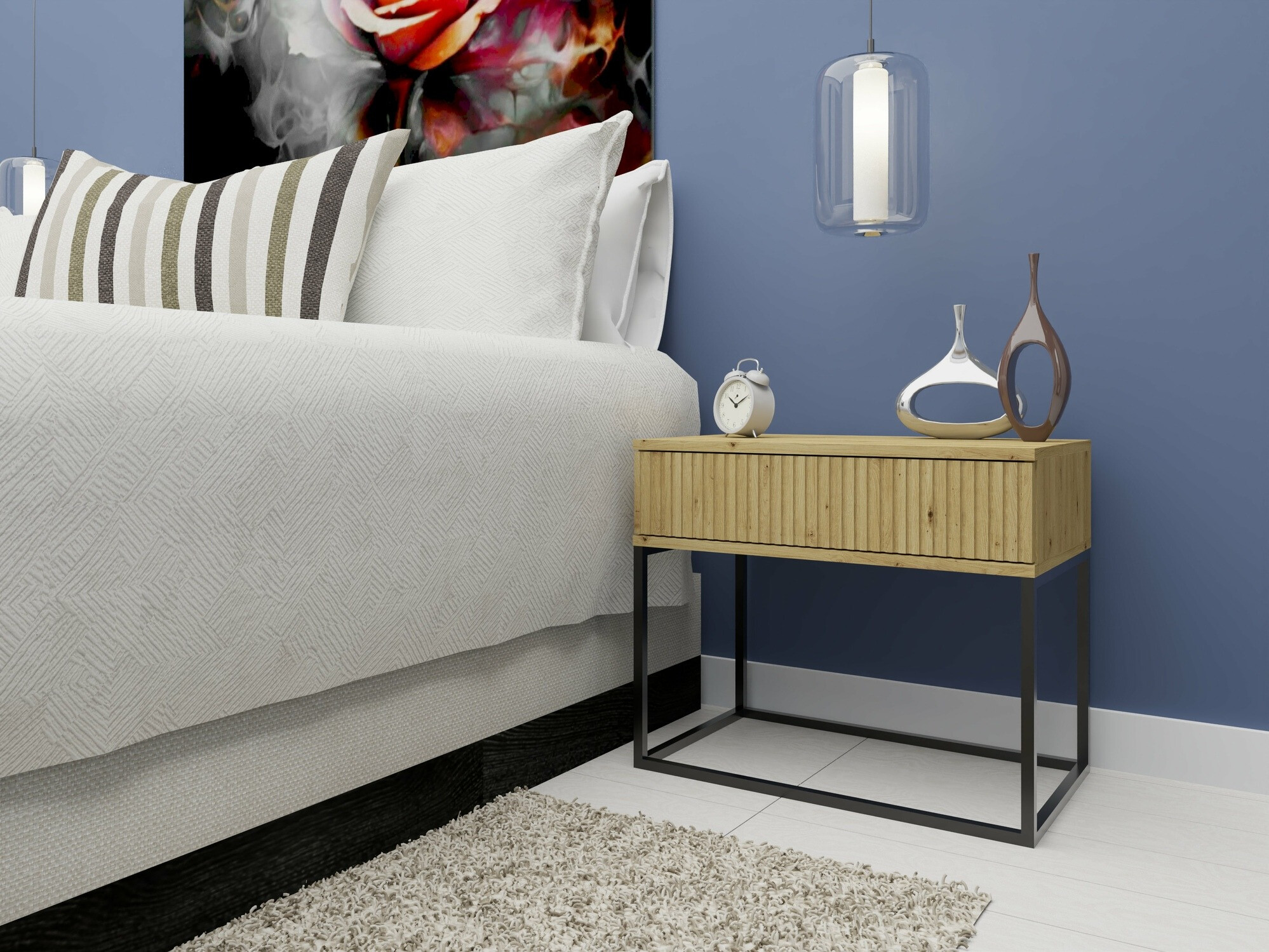 Éjjeliszekrény Bristol 190 (Artisan tölgy)