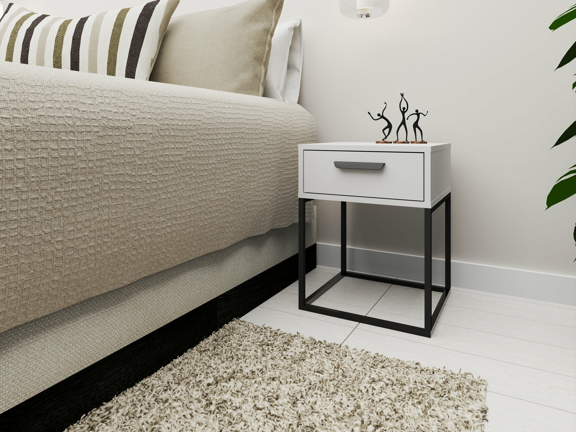 Éjjeliszekrény Bristol 191 (Fehér)