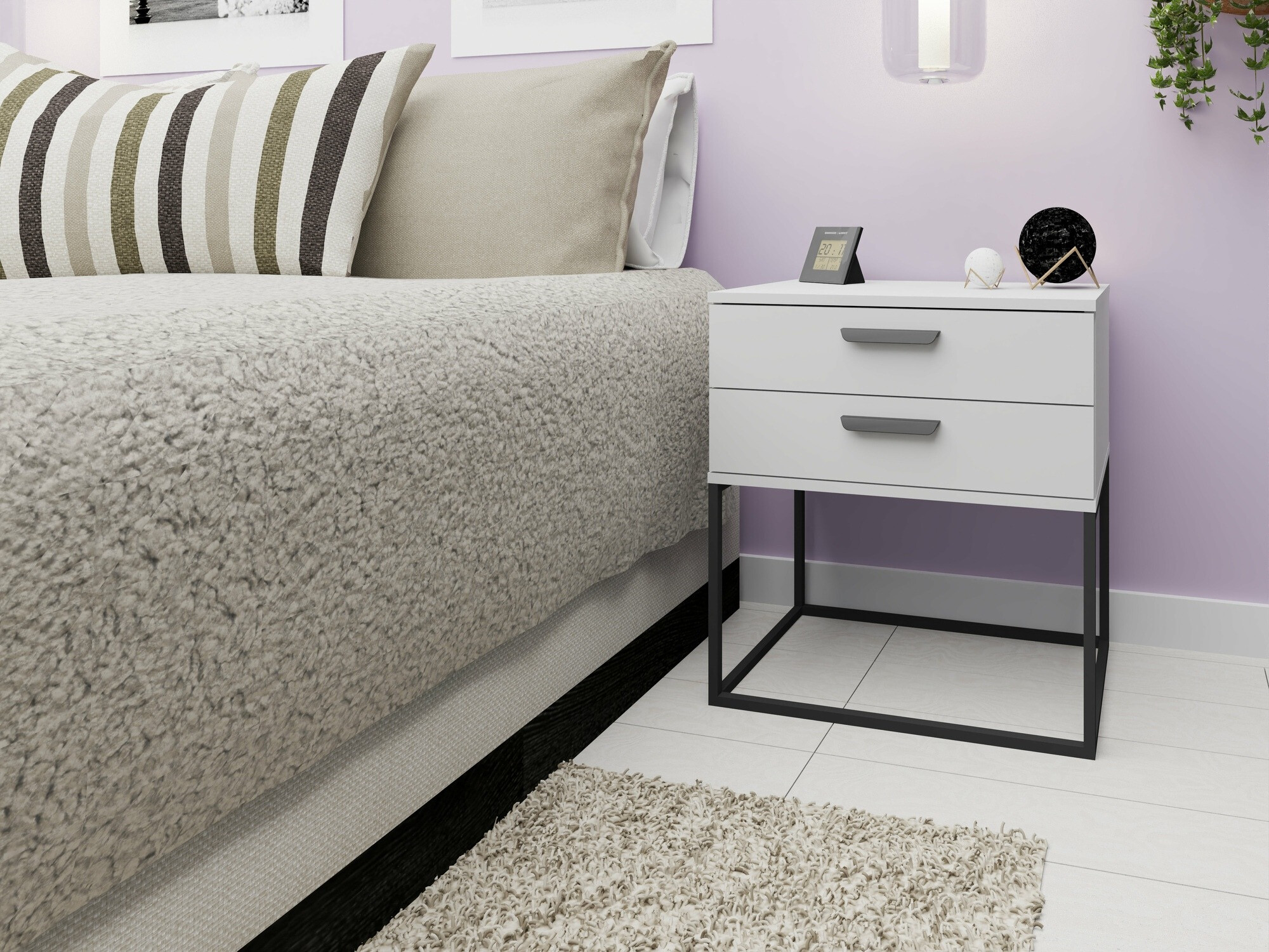 Éjjeliszekrény Bristol 194 (Fehér)