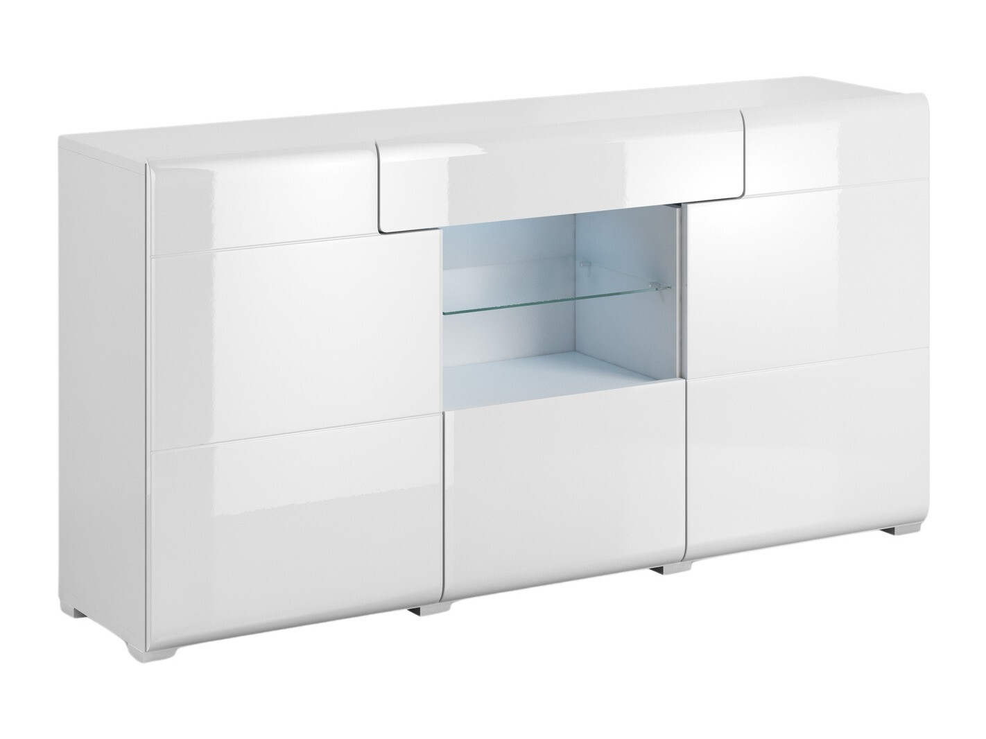 Komód Torsone 108 (Fehér + Fényes fehér)