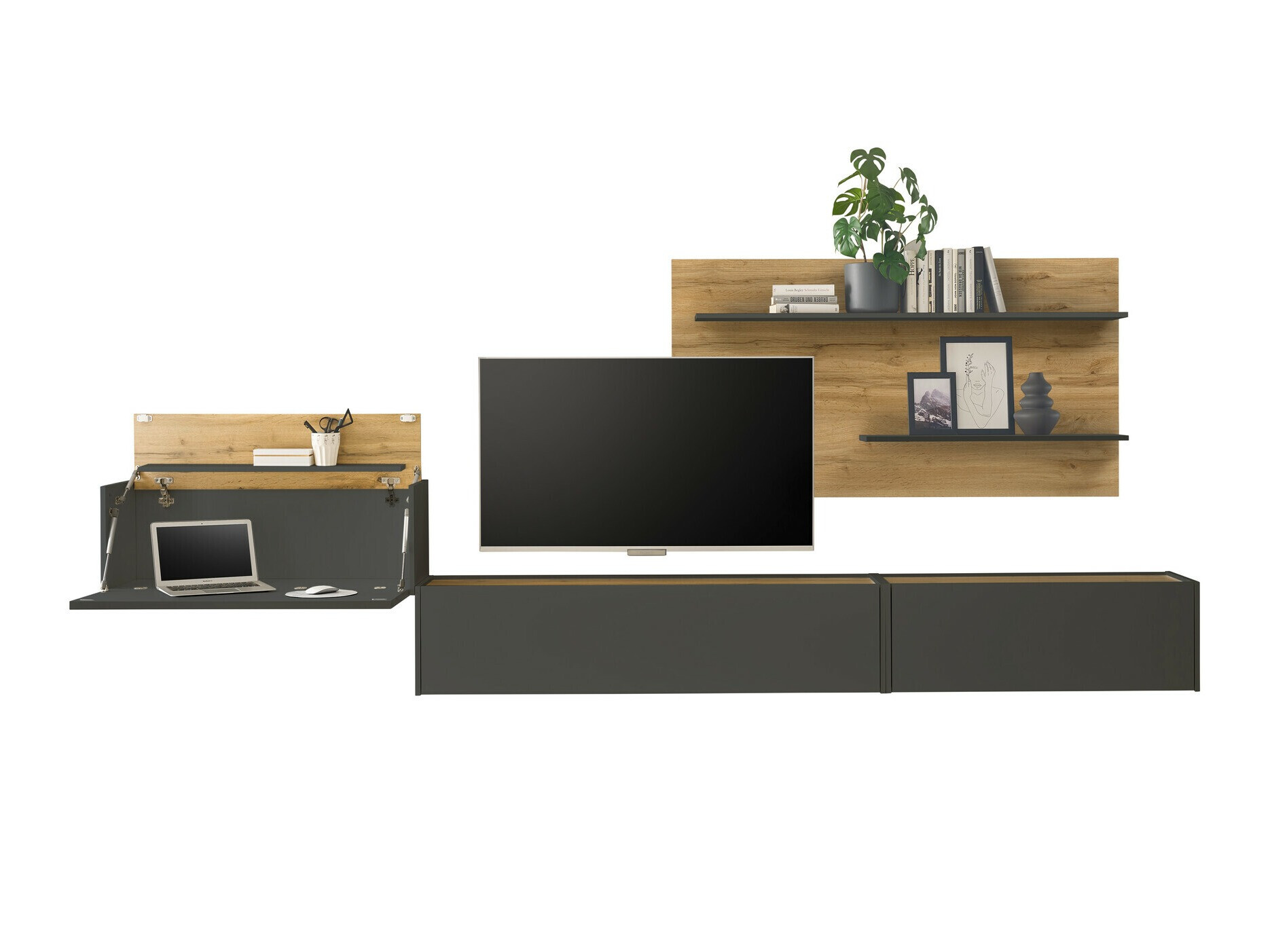 Nappali szett Elbsori 137 (Antracit + Wotan tölgy)