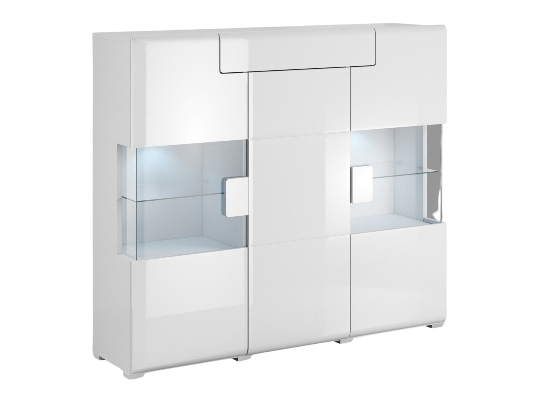 Szekrény Torsone 100 (Fehér + Fényes fehér)