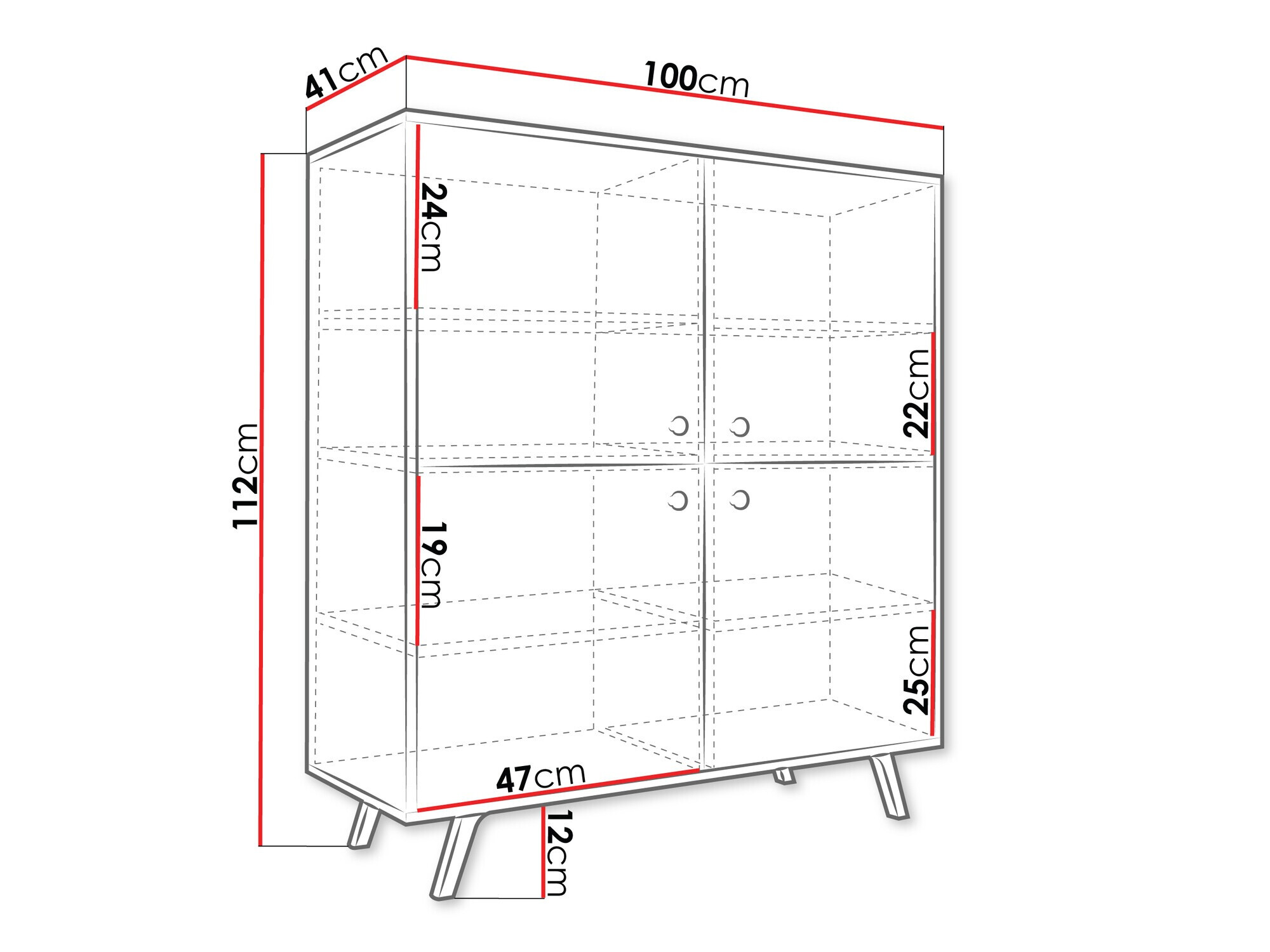 Szekrény Monfera 103 (Fehér)