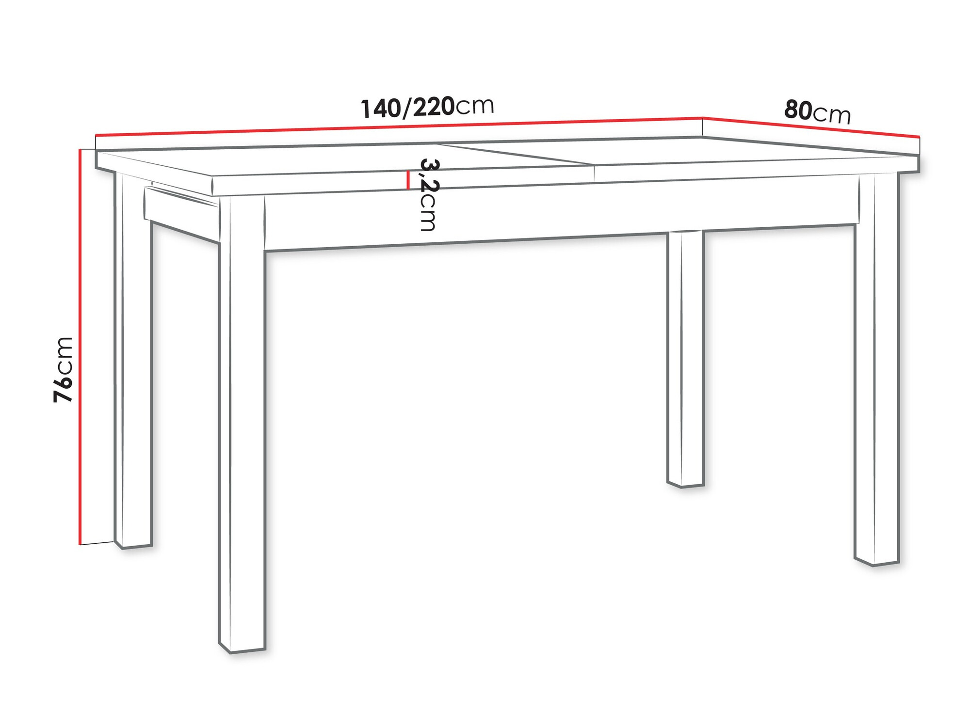 Asztal Victorville 359 (Grandson tölgy + Fehér)