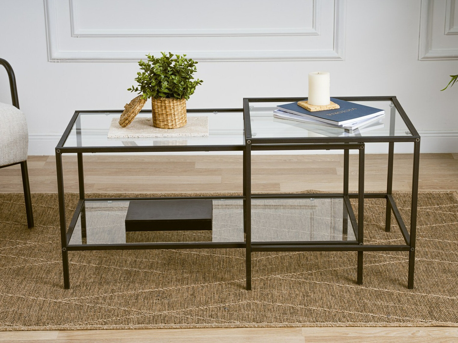 Dohányzóasztal szett Kailua 2039 (Fekete)