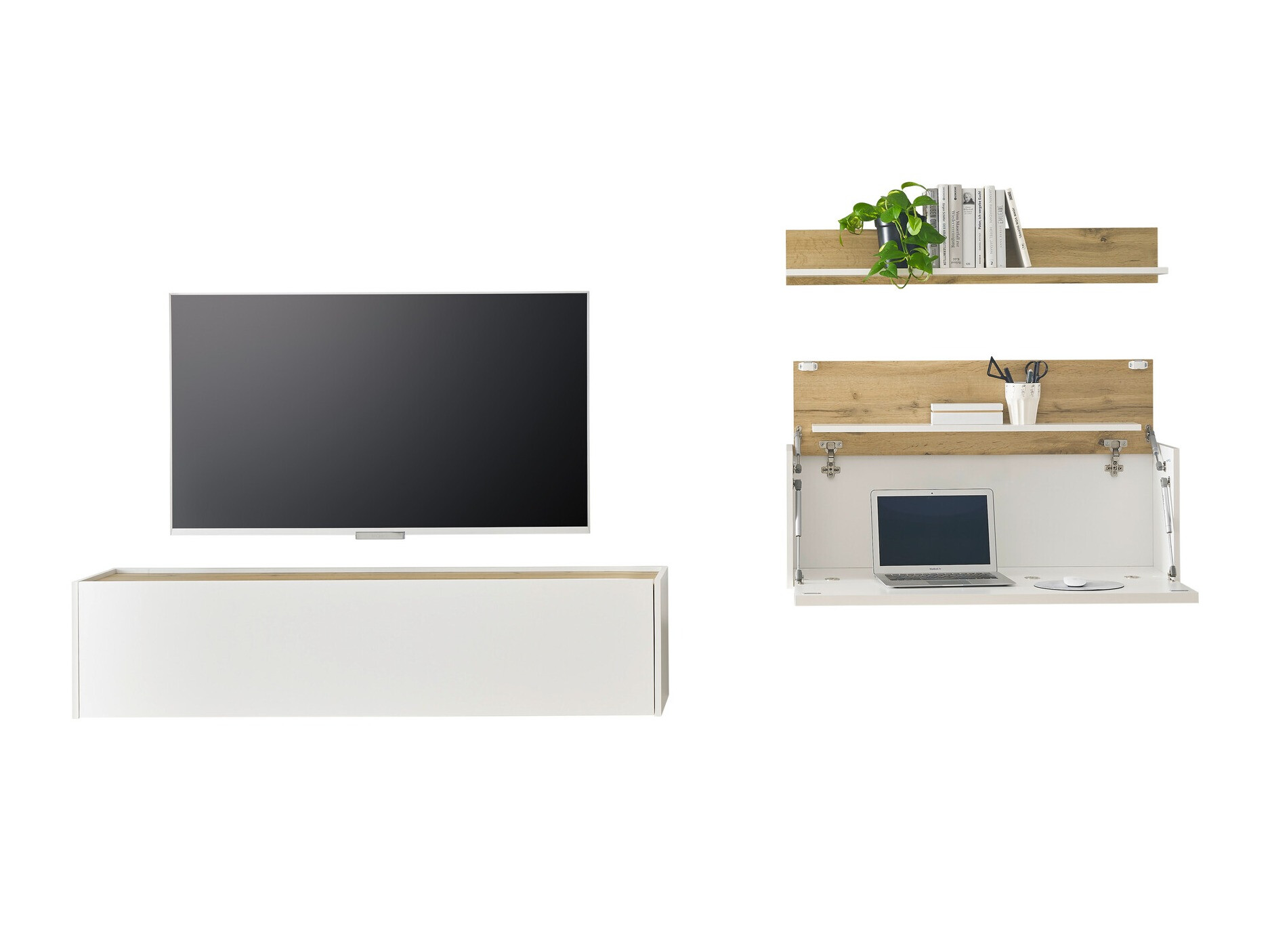 Nappali szett Elbsori 143 (Fehér + Wotan tölgy)