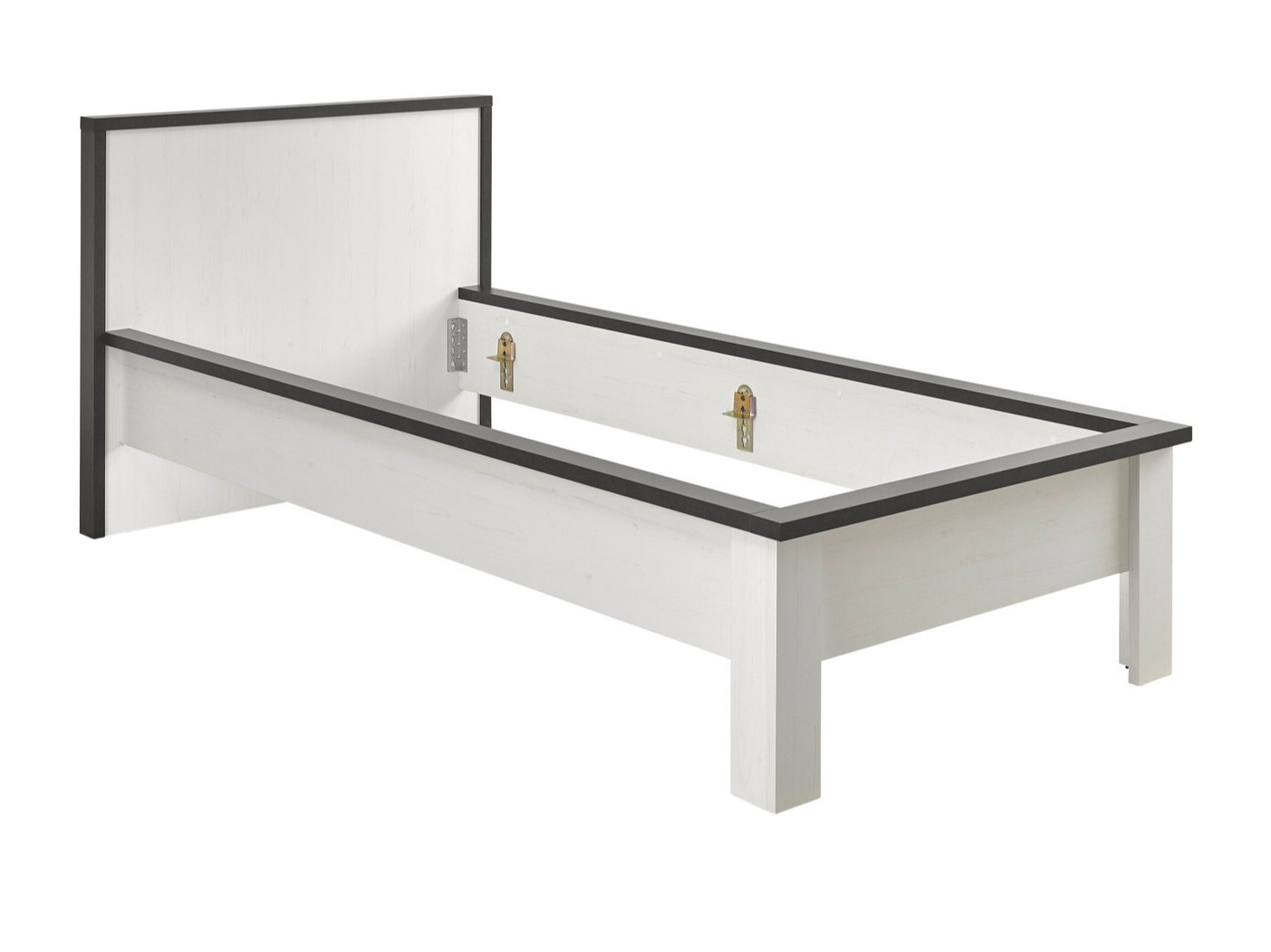 Ágy Cirtale 109 (Fehérített fenyő + Antracit)