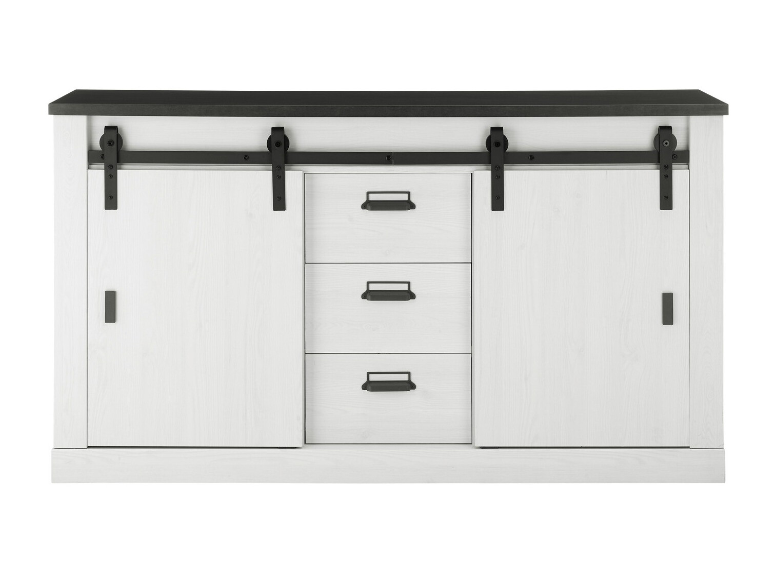 Komód Cirtale 116 (Antracit + Fehérített fenyő)