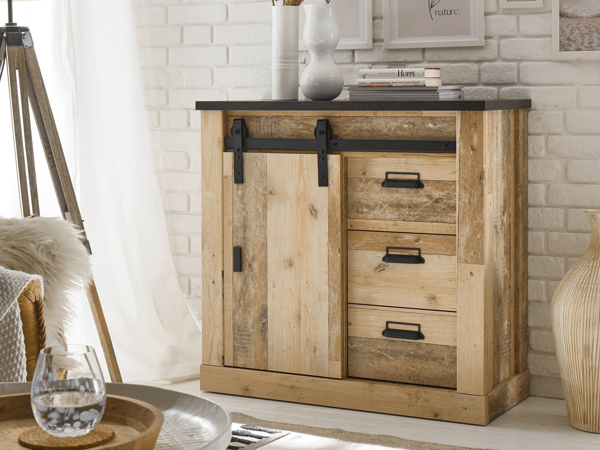 Komód Cirtale 117 (Antracit + Érett tölgy)