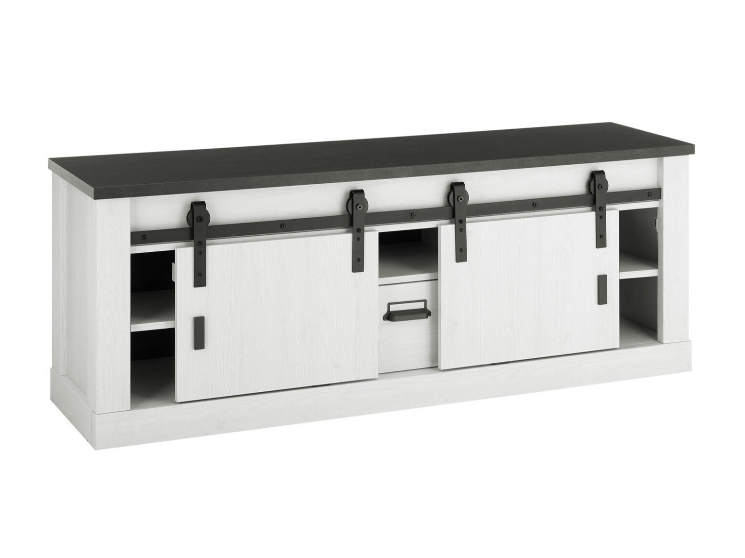 TV-állvány Cirtale 112 (Antracit + Fehérített fenyő)