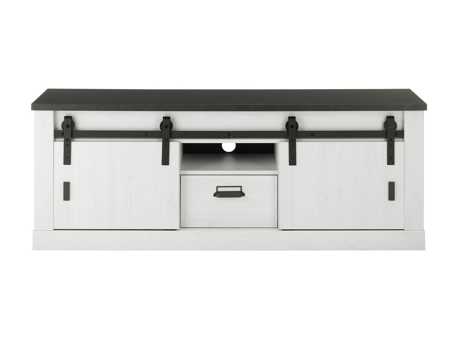 TV-állvány Cirtale 112 (Antracit + Fehérített fenyő)