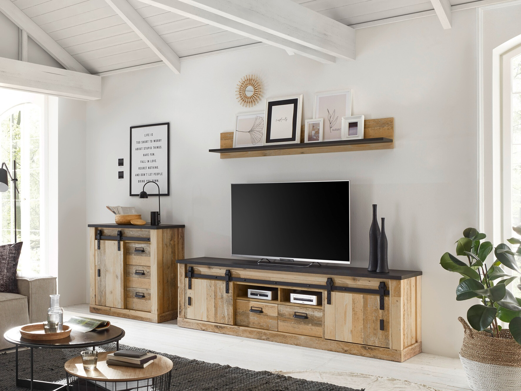 TV-állvány Cirtale 113 (Antracit + Érett tölgy)