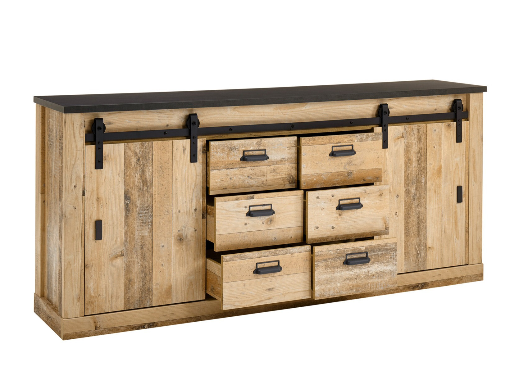 Komód Cirtale 118 (Antracit + Érett tölgy)