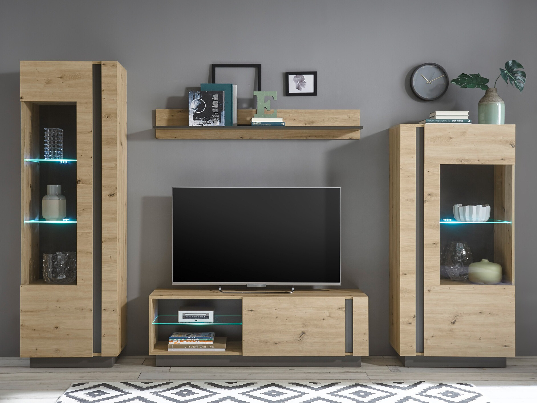 Nappali szett Veropho 110 (Artisan tölgy + Grafit)