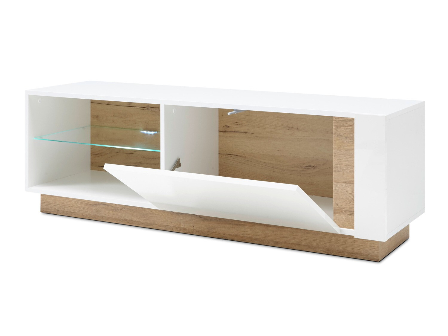 Nappali szett Veropho 110 (Fényes fehér + Grandson tölgy)