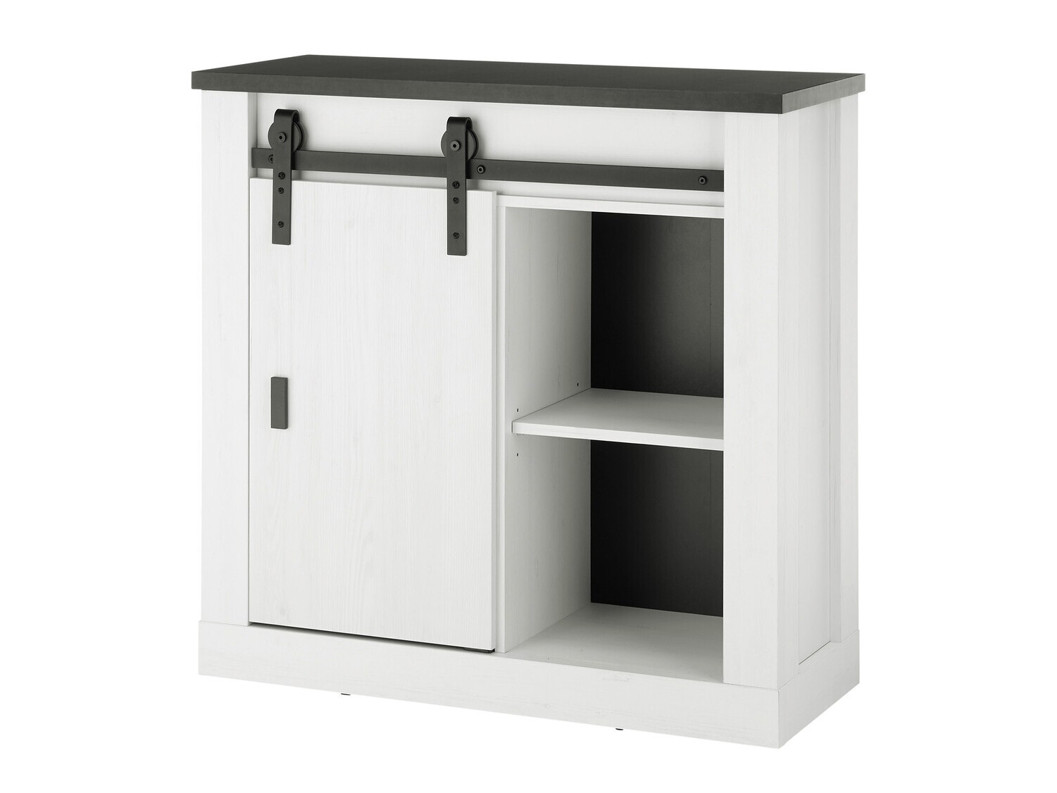 Szekrény Cirtale 119 (Fehérített fenyő + Antracit)