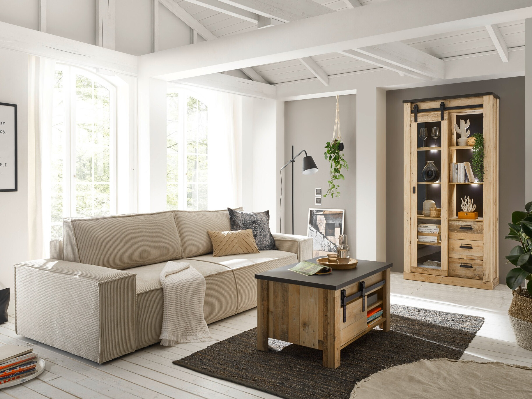 Könyvespolc Cirtale 121 (Érett tölgy + Antracit)