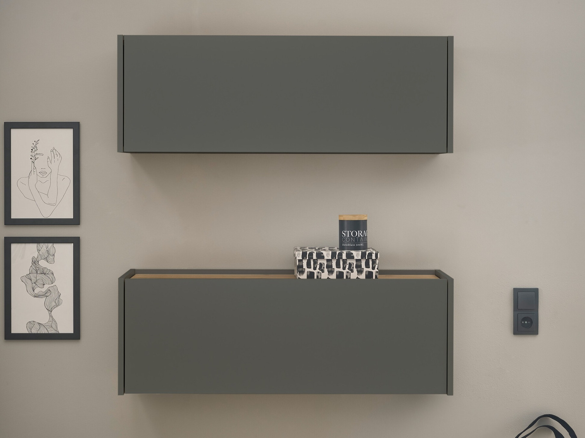 Otthoni iroda készlet Elbsori 158 (Antracit + Wotan tölgy)