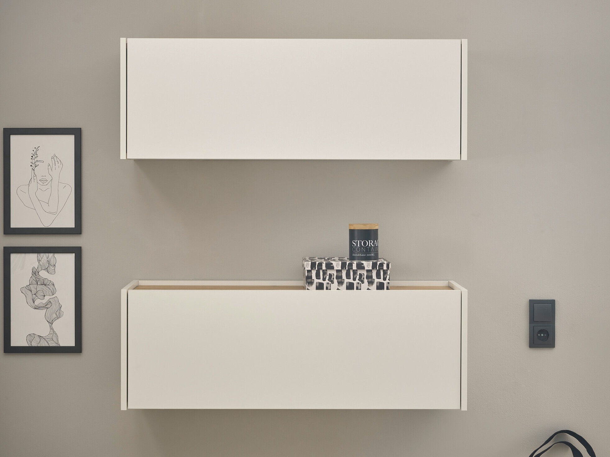 Otthoni iroda készlet Elbsori 158 (Fehér + Wotan tölgy)