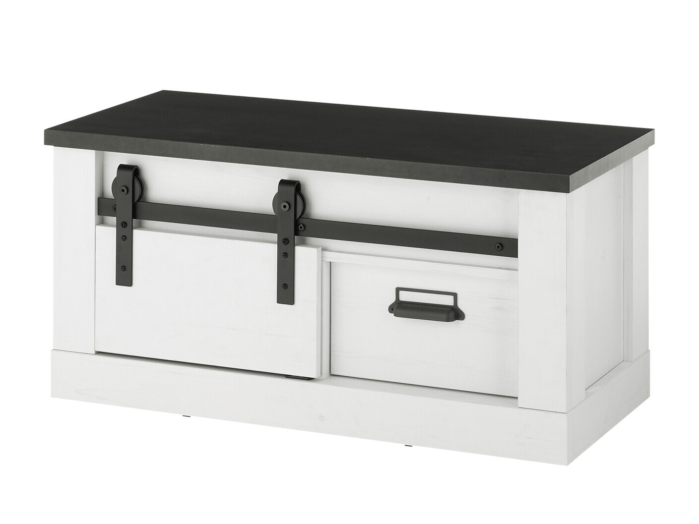 Cipőtároló Cirtale 124 (Antracit + Fehérített fenyő)