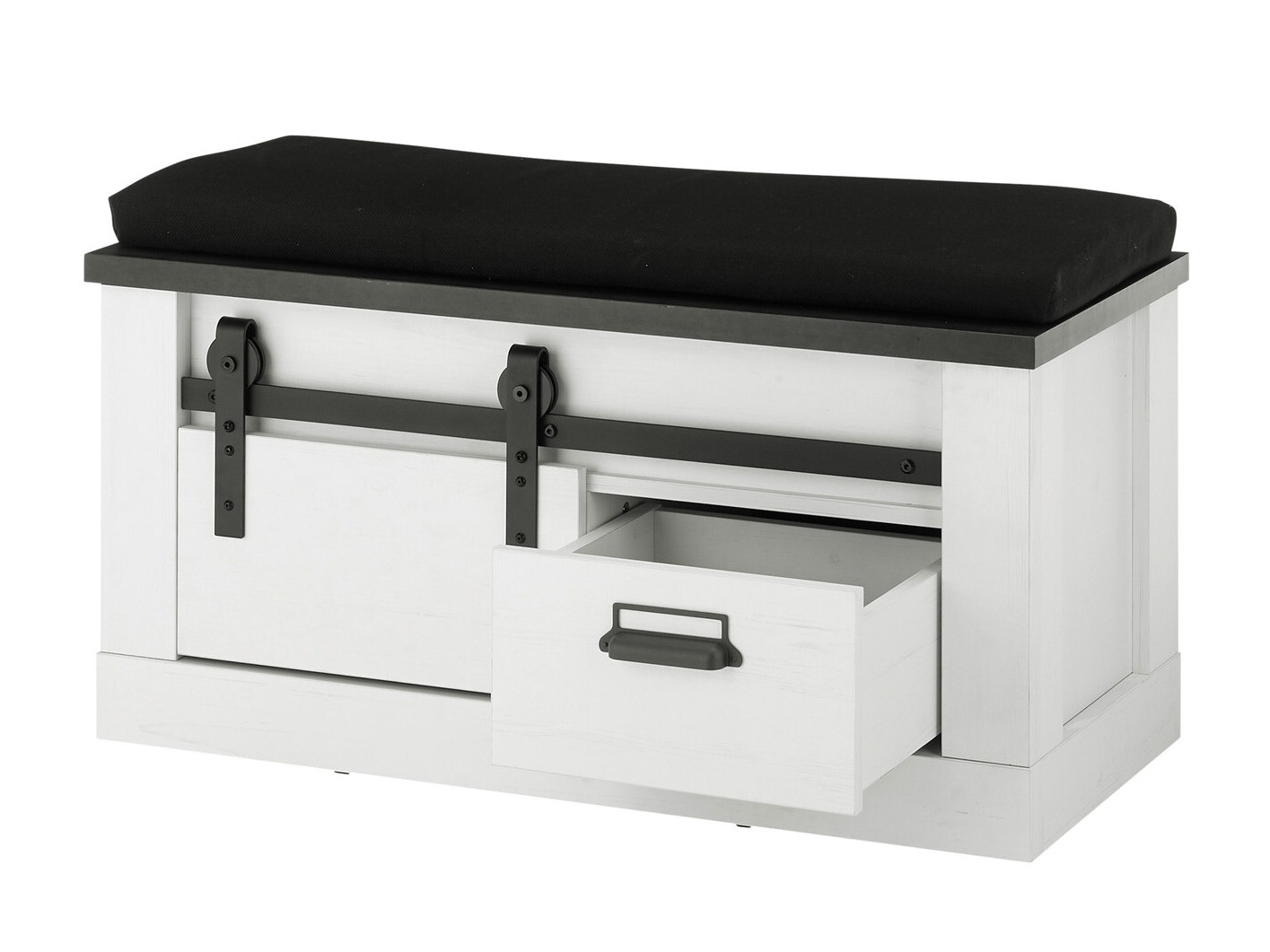 Cipőtároló Cirtale 125 (Antracit + Fehérített fenyő)