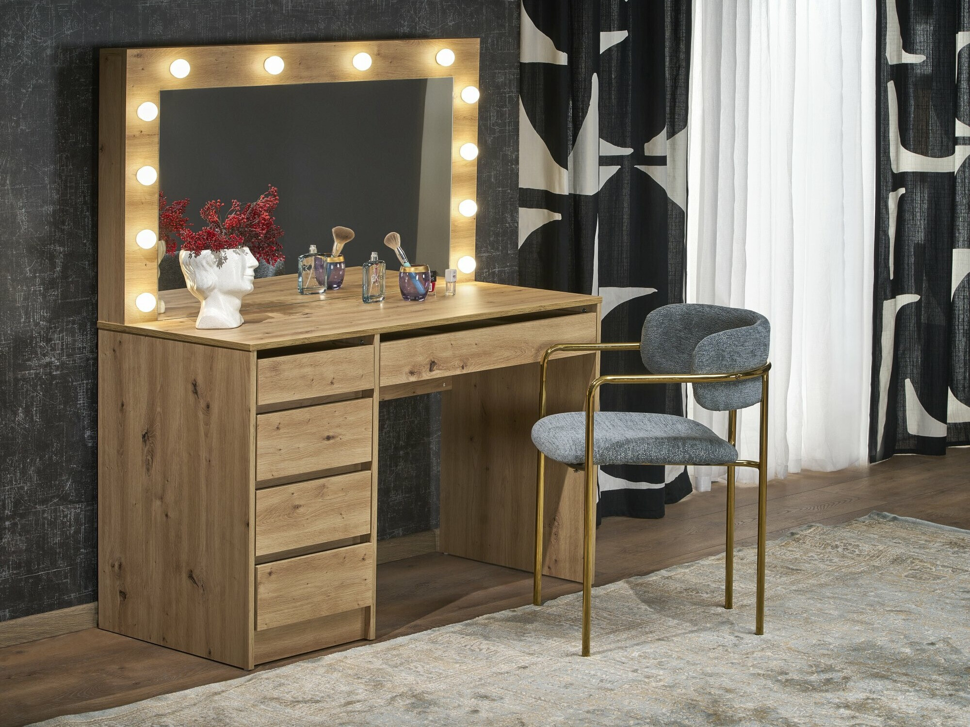 Fésülködő asztal Houston 1504 (Artisan tölgy)