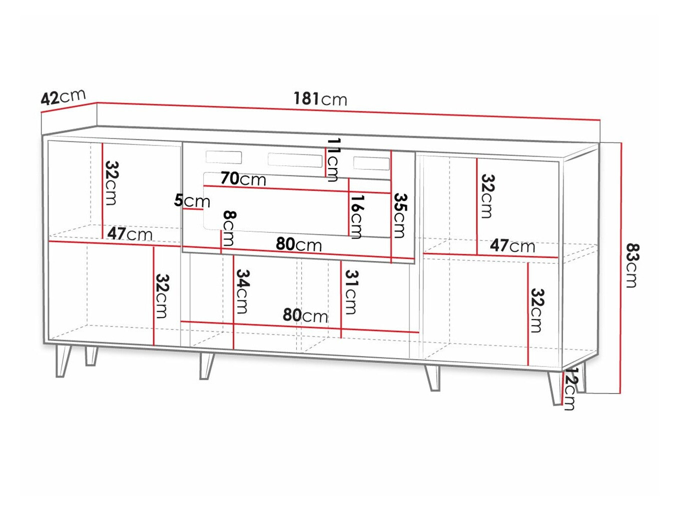 Szekrény Levmari 104 (Fekete + Aranysárga)